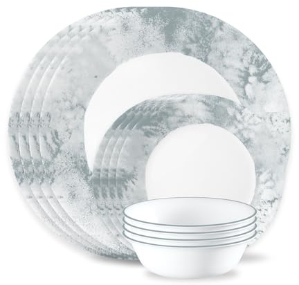 Juego de vajilla de 12 piezas, servicio para 4 personas Corelle