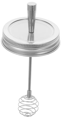 ELAYARD Stainless Steel Honey Dipper Lid with Jar Honeycomb Stick for Honey Dispenser for Jars and Dipping Sauces Creative Kitchen Tool