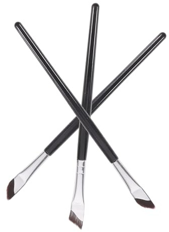 VINTORKY 3 pièces Pinceau Eyeliner Anglé Professionnel Outils de Maquillage pour Yeux Applicateur Multi Fonctions pour à Paupières et pour Débutants et Artistes Confirmés