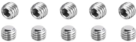 QUARKZMAN 10 Stück M10-1.5 X 8mm Madenschrauben 304 Edelstahl Cup Point | Innensechskant Schrauben Für Badezimmer Armaturen Möbel Reparatur DIY Projekt