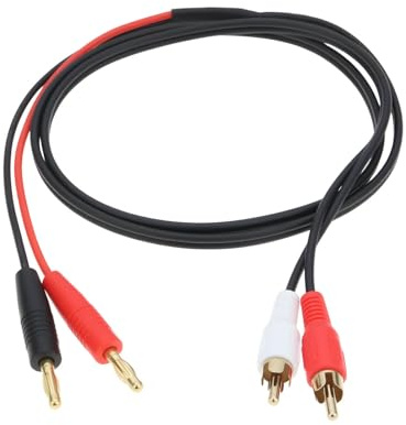 SG Store Zwei Cinch-Stecker auf Zwei 4-mm-Bananenstecker (hochwertig) Audiokabel für Audiobuchse Zu Signalgenerator