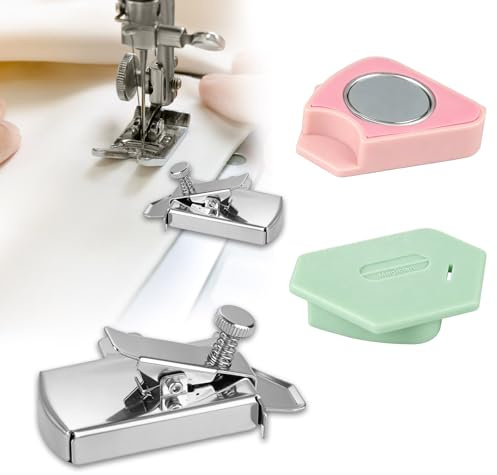 3 Piezas Costura Magnética, Guia Magnetica Maquina Coser, Accesorios de Costura Multifuncional con Descosedor, para Puntadas Precisas y Dobladillos, Prensatelas para Máquina de Coser