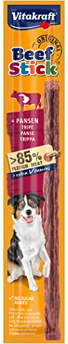 Vitakraft Beef Stick, Fleischsticks mit Pansen, hoher Fleischanteil, zum Verwöhnen und Belohnen, ohne Zuckerzusatz (1x 12g)