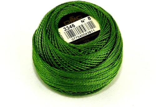 DMC 3346 Perlgarn, Baumwolle, Größe 8, 10 g Knäuel