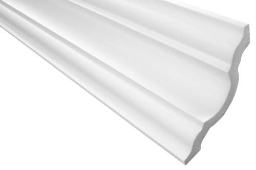 Marbet Deckenleisten aus Styropor XPS - Hochwertige Stuckleisten leicht & robust im modernen Design - (30 Meter Sparpaket E-16-96x96mm) Eckleisten