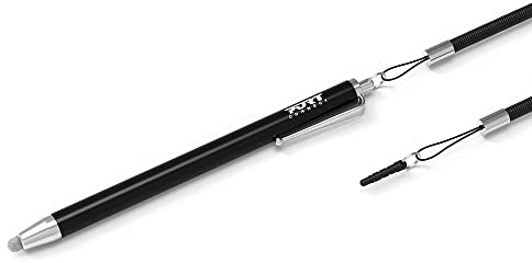 Port Connect Stylet Universel avec câble à Ressort 40 cm Noir