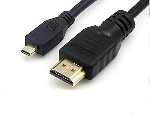 DragonTrading® Câble micro HDMI type D vers HDMI type A pour connecter une caméra ASUS MEMO PAD SMART 10 à une TV, HDTV, LCD, Plasma, moniteur avec port HDMI Doré 2 m