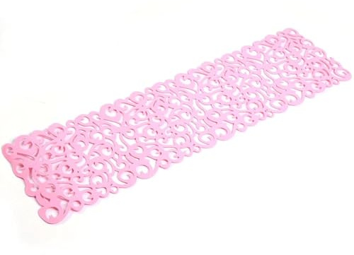 Tischdecke Filz Rosa - Waschbarer Untersetzer für Tischdekoration, 100x30cm, Dekorationsartikel, Haushaltsaccessoires, Tischläufer