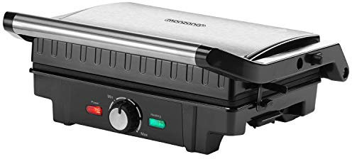 MONZANA® Kontaktgrill XL 180° Klappbar Antihaftbeschichtung Cool-Touch-Griff Küche Tischgrill Sandwich Maker Elektrogrill Panini Toaster Raclette
