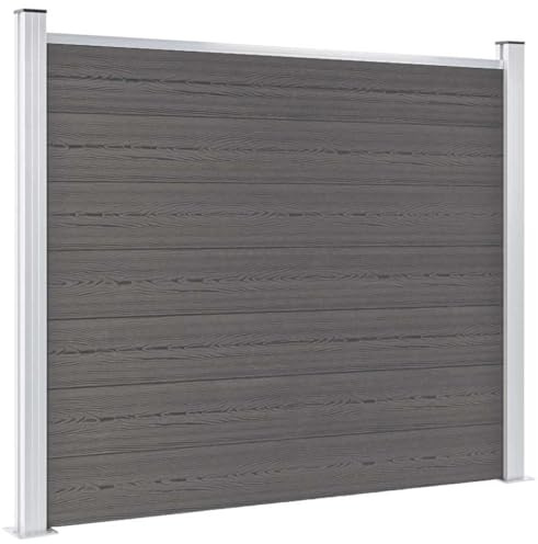 vidaXL Zaunelement WPC 180x146 cm Grau