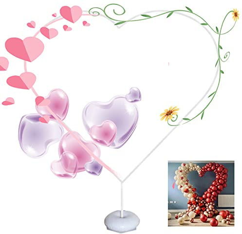 Ballonständer Liebe -Kit, DIY Party Hintergrund Ballon Dekoration Werkzeug für Geburtstag Hochzeit Weihnachten Verstellbar 1.6m hoch & 1.5 m breit Ballon Rahmen Set
