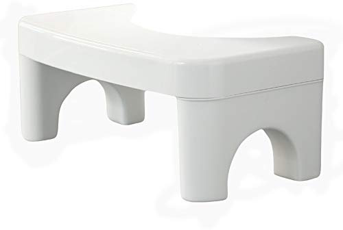 Collic Toilettenhocker Stufelhocker Nicht Rutschend Hocken Stuhlhocker Kinderstuhl Stuhl Toilettfirm Und Langlebig/Weiß/39 * 21 * 17Cm