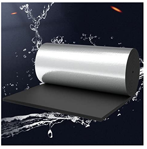 WIGING Auto-adhésif Bouclier Thermique pour Toit, Feuille D'aluminium Coton D'isolation Phonique pour Loft Sol Camping-Car Mural Bateau Et Cabanon (Color : 5mm, Size : 1x8m)