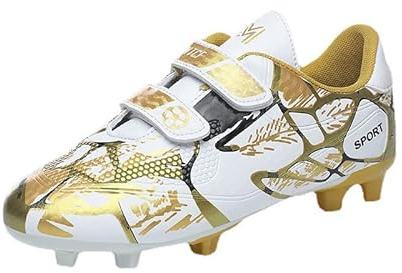 Mateju Chaussures de Football Enfant Crampons Garçon Homme Chaussure de Foot Spike Chaussures de Sport pour Extérieur Intérieur Athlétisme Entraînement Sports (35