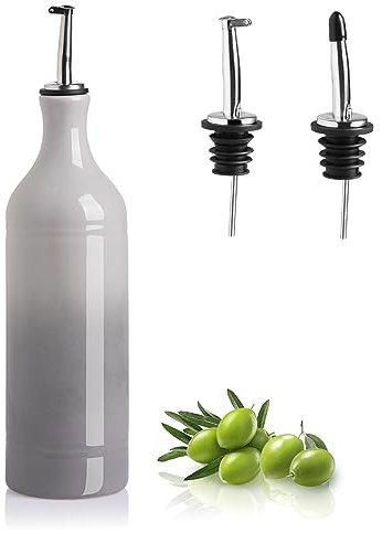 Sweejar Große Keramik-Olivenöl-Spenderflasche, blickdichte Ölmenge, schützt Öl zur Reduzierung von Oxidation, Lageröl, Essig, Sojasauce und anderen Flüssigkeiten, 1 Stück, 24 ml (Farbverlauf,