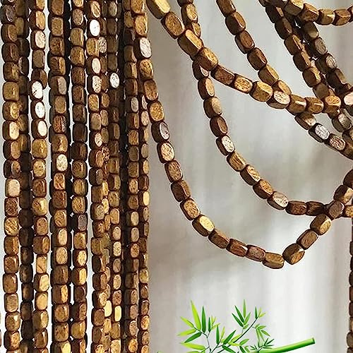 Jolan Beaded Door Curtains,Natural Bamboo Wood Bead Curtains,Hanging Fly Screen Panel String Curtains,Indoor Decorative Divider Curtains,Doorways Beaded Curtains,Customisable,W×H-70strands(70×110cm)