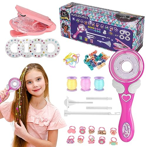 EKKONG Automatic Hair Braider, Hair Bedazzler Kit,Haarflechter,Haarflechter Automatische für Kinder,Haar Diamanten Maschine,DIY Magic Hair Styling Tools für Mädchen Geschenk