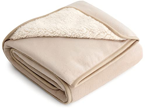 LE SURE Hundedecke Wasserdicht，100x120cm wasserdichte Decke Sofa,Creme | Hundedecke für unterwegs, grosse Hunde Decke Fleece waschbar, Katzendecke flauschig und weich für Bett, Auto, Outdoor