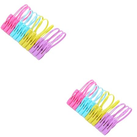 Cabilock Pince À Linge Pinces À Linge en Plastique 48 Pièces Pinces À Tissu Maquillage Nacré Pinces À Serviettes