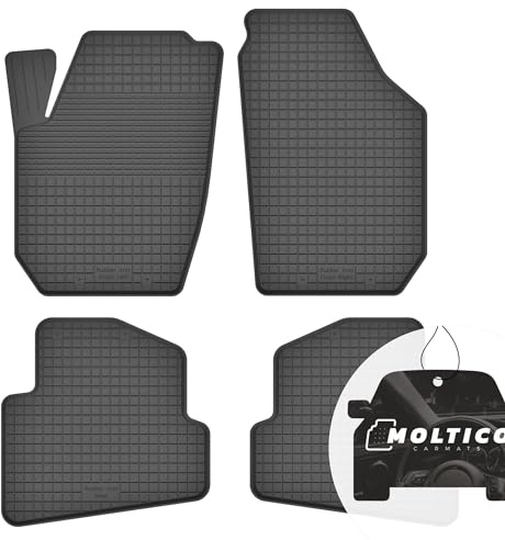 moto-MOLTICO Gummimatten Auto, 4-teiliges Set, Allwetter Gummi Fußmatten mit Rand, Antirutsch & Wasserfest Autoteppiche - passend für Audi A1 8X 2010-2018