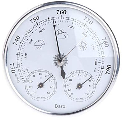 OUSIKA Diales de estación meteorológica Barómetro meteorológico Barómetro Barómetros interiores for el hogar Barómetro exterior Estación meteorológica doméstica Barómetro Termómetro Higrómetro Colgant