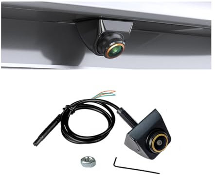 CGEAMDY Weitwinkeleinstellbare Rückfahrkamera, Fisheye-Korrektur Rückfahrkamera, 170° wasserdichte Rückfahrkamera, Flexible Einbauposition Ermöglicht Auto-Rückfahrkamera