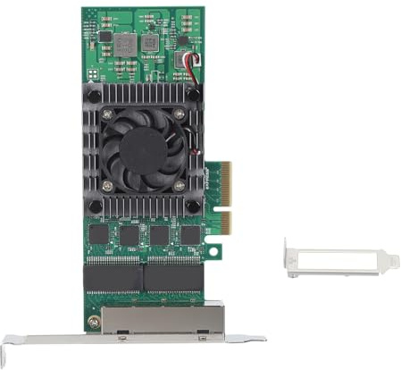 ciciglow 4 Port PCIE Netzwerkkarte, für I210 4 X RJ45 Kupfer Port PCIE Gigabit Netzwerkkartenadapter 100/1000/2500 Mbit/s