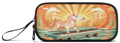 Sonnenlicht Musik Einhorn Federmäppchen Federtaschen Mäppchen Schlamperbox Tasche für Jungen Mädchen Schüler