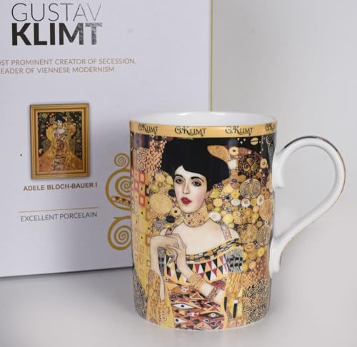 Lyxmugg G Klimt Adele-mugg kaffekopp porslinsmugg Carmani han532-0032 Palazzo exklusiv