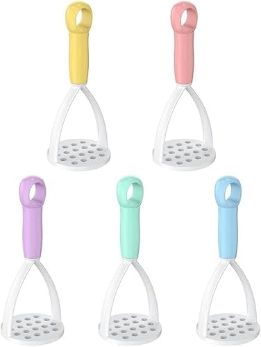 1 schiacciapatate manuale in silicone di colore casuale, utensili da cucina, mini schiacciapatate per pentole antiaderenti, schiacciapatate