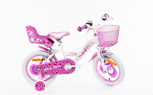 SCH Cykel Pink Love, Barncykel, vit, 14
