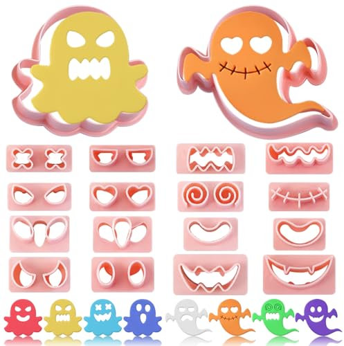 Yueser Emporte Pièce Halloween, Emporte Piece Fantome Emporte Piece Biscuit Halloween Moule à Biscuit Emporte Pieces Halloween Moule Biscuit Moule Gateau Halloween Emporte-Pièces Fantôme pour Cuisson