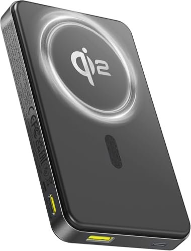 Baseus Magsafe Power Bank, Qi2 Magsafe Powerbank 10000mAh, 15W Batteria Esterna Wireless Magnetica, Mini Power Bank USB-C PD 22.5W Carica Veloce, Batteria Esterna per iPhone 17/16/15/14/13/12, Nero