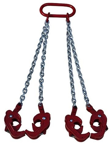 Kettengehänge, Kettenschlinge, 2T – 1,2 Tonnen Ölfassheberklemme for Gabelstapler, Hubwagen, Fass, Öltank, Kann Kettenschlinge, Eimerhaken. Reifenreparaturwerkzeuge, für Motorheber(40020043 1.2T)