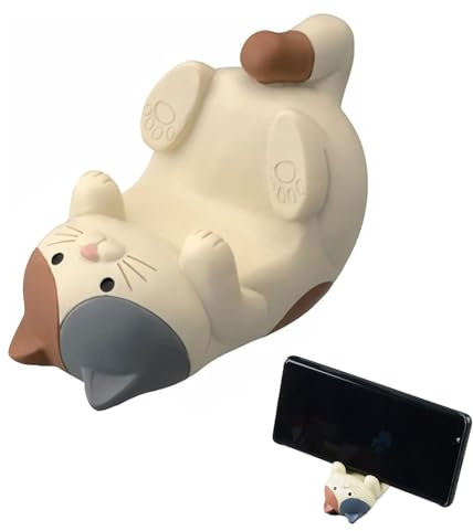 JOYOLA Katzen Handy Ständer, 8 x 6 x 4.5 cm Funny Cat Holder, Süßer Katze Niedlicher Handyhalter, Katze Handyständer für Tisch, Handyhalterung Tisch Lustig, Universal-Handyhalter für den Schreibtisch