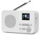 Portable DAB+ Radio with Bluetooth I Rechargeable Battery 15hr Play or Mains Powered I Full Colour Display Small DAB Radio with Alarm Clock I FM Radio,40 Presets,Headphone Jack I LEMEGA DAB GO