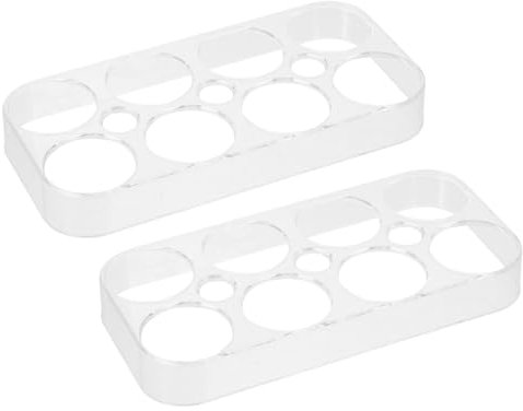 KOMBIUDA Portauova Coperchio Da 8 Scomparti in Pp Resistente, Set Da 2 Pezzi Salvaspazio Per Frigorifero, Contenitore Trasparente Multifunzionale Per Cucina e Stoccaggio Sicuro Delle Uova