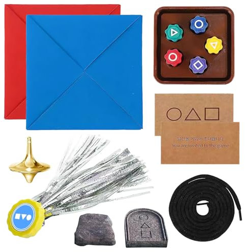 Gonggi Korean Game Set, Gonggi Koreanisches Spiel, Beispielsweise Jebi Chagi und DDAKJI, Traditionelles Koreanisches Spiel Set, Hand-Auge-Koordinationstrainingsspielzeug Für Kinder Und Erwachsene (A)