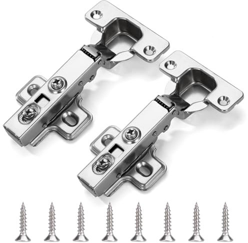 Bisagras Puerta Armario 110° Bisagras de Muebles con Amortiguador Cierre Automático Suave Instalación Sencilla y Silenciosa- Diseño Universal para Armarios, Muebles De Cocina 2 Piezas