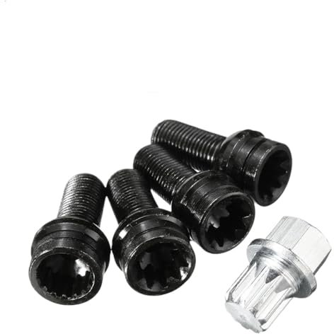 YETGFBH Bulloni Ruota,Bulloni Antifurto per Ruote Bullone antifurto for Ruota M14*1,5MM e Dado antifurto for Ruota da 7MM Adatto for Audi/Adatto for VW/Adatto for Accessori for Golf Car