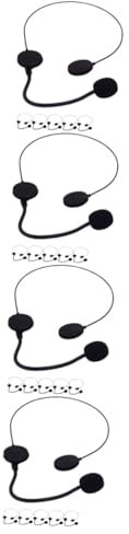 GALPADA 4 Set Microfono Giocattolo Cuffia Da Gioco Puntello Strumenti Maniglia Giocattolo Microfono Cuffia Con o ia Con o Cosplay Plastica Black 6 Pezzi*4
