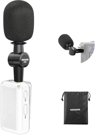 NEEWER Microphone Omnidirectionnel TRS 3,5mm pour Enregistreur DSLR caméra, Mini Micro, Compatible avec Rode Wireless GO II 2 CM28 DJI Transmetteur de Micro sans Fil,CM4
