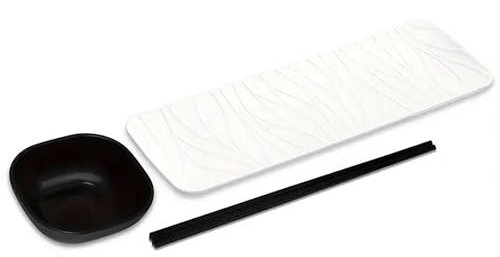 Uclac Set di 3 piatti da sushi in stile giapponese, piatti per sushi, piatti da dessert per servire sushi, regalo per l'inaugurazione della casa