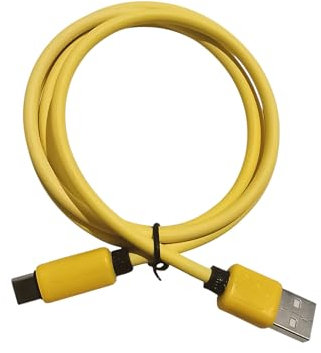 USB C Charger Cable 1M – 65W Warp Charge USB to USB C Cable – Type C Fast Charging for Samsung Charger, Android, OnePlus, iPhone 15/16, Huawei, Redmi, Durable Braided Lead (1, Yellow)