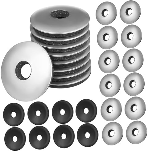 HOUDERCO 100 Pièces Rondelles Étanches Caoutchouc Inoxydable Rondelles Plates pour Applications Industrielles Automobiles de Construction