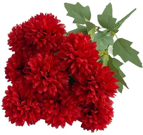 IZHAOGJING Hortensien Kunstblumen, Kunstblumen Wie Echt 4 Stücke 42cm Simulierte Hortensien Kamelien Künstliche Grüne Pflanze Bouquet Brautstrauß DIY Home Hochzeit Tischdekoration(3)