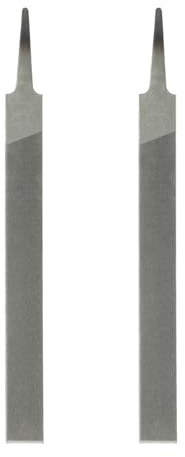 HARFINGTON 2pcs Flat Thin Cut File 6 Double Cut Teeth High Carbon Steel Hand Rasp File without Handle for Metal Wood Deburring Removing