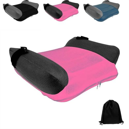 EcoGleam Aufblasbarer Auto-Sitzerhöhung, schnell aufblasbar/leer, für Reisen mit Kleinkindern (Deep Pink)