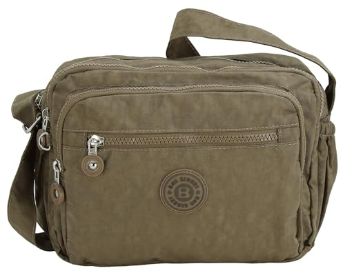 BAG STREET Damen Umhängetasche Leichte Schultertasche | Crossbody Bag sportliche Nylon Freizeittasche viel Fächer, Casual, Freizeit, Alltag
