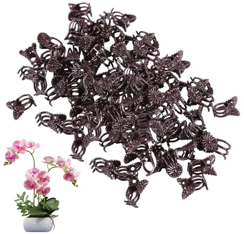 Genérico Attaches d'orchidées, cent pièces pour culture verticale de jardin, clips pour tiges de jardinage, intérieur, extérieur, serre, tomate et pothos